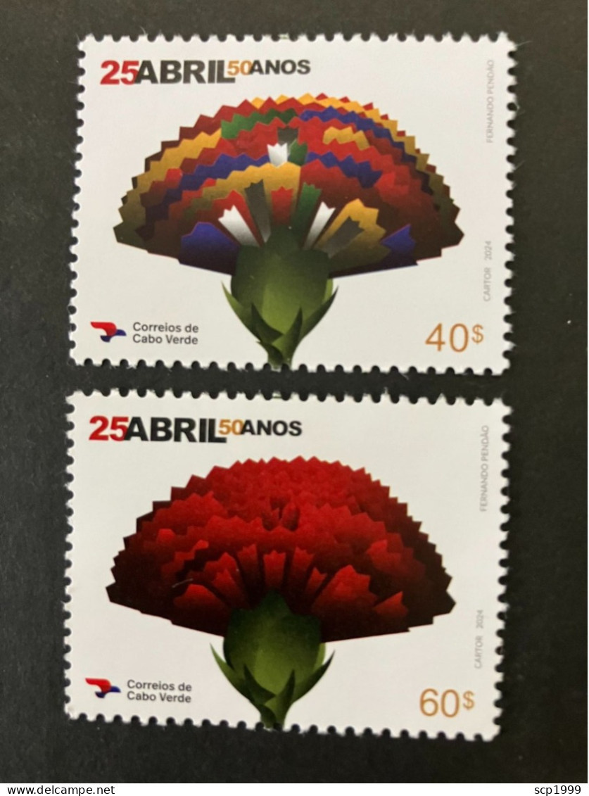 Cabo Verde 2024 - 50 Years 25 April Revolution Stamps Set MNH Joint Issue With Portugal And Angola - Cap Vert