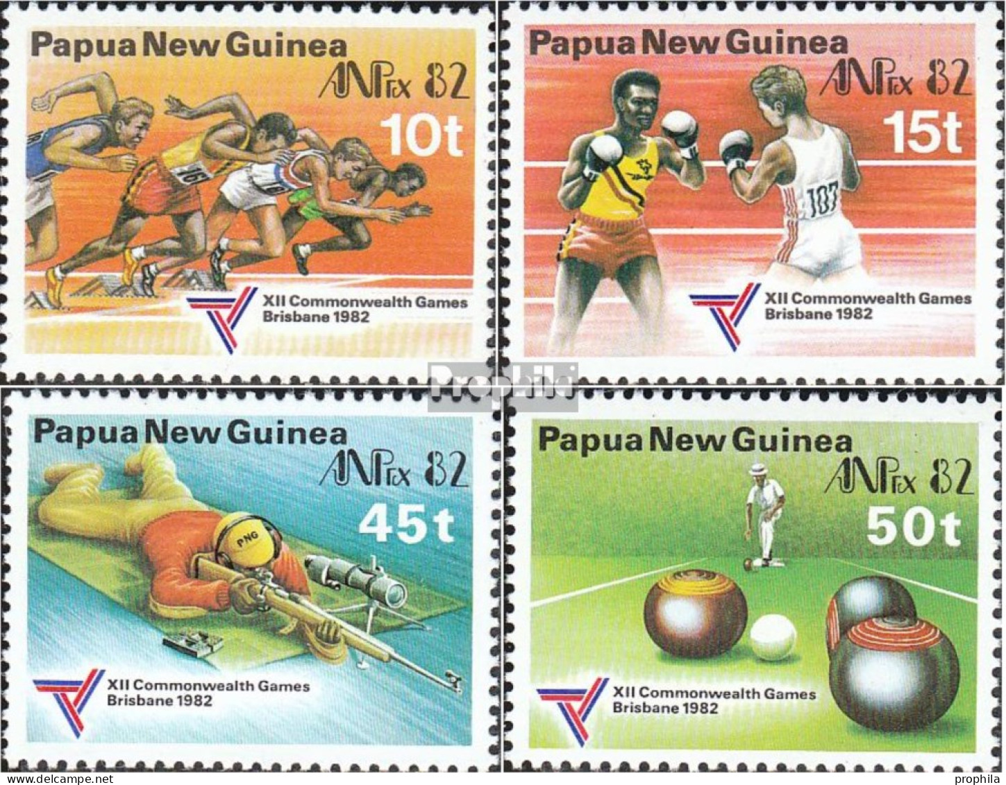 Papua-Neuguinea 455-458 (kompl.Ausg.) Postfrisch 1982 Sport - Papua New Guinea