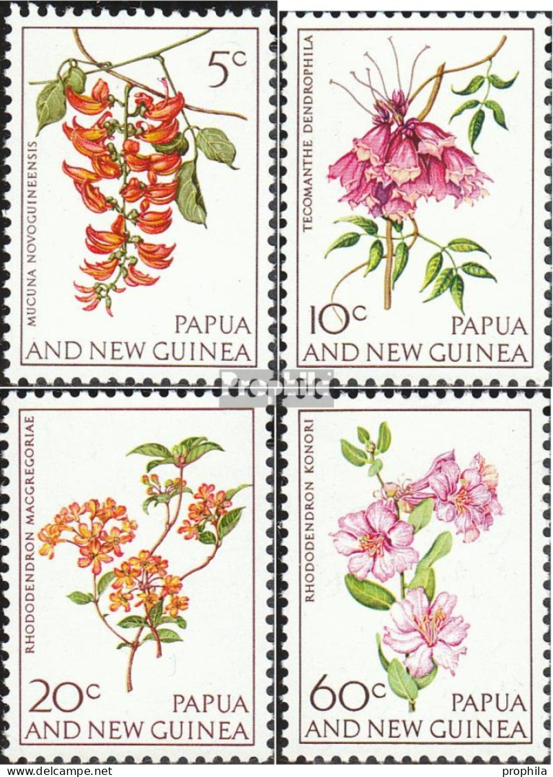 Papua-Neuguinea 102-105 (kompl.Ausg.) Postfrisch 1966 Blumen - Papoea-Nieuw-Guinea