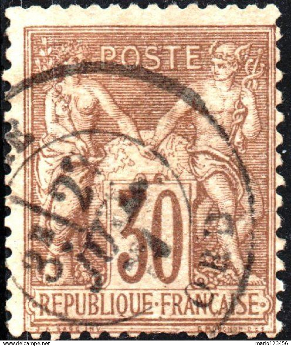 FRANCIA, FRANCE, TIPO “SAGE”, 30 C., 1876, FRANCOBOLLI USATI Yt:FR 69, Scott:FR 73 - 1876-1878 Sage (Type I)