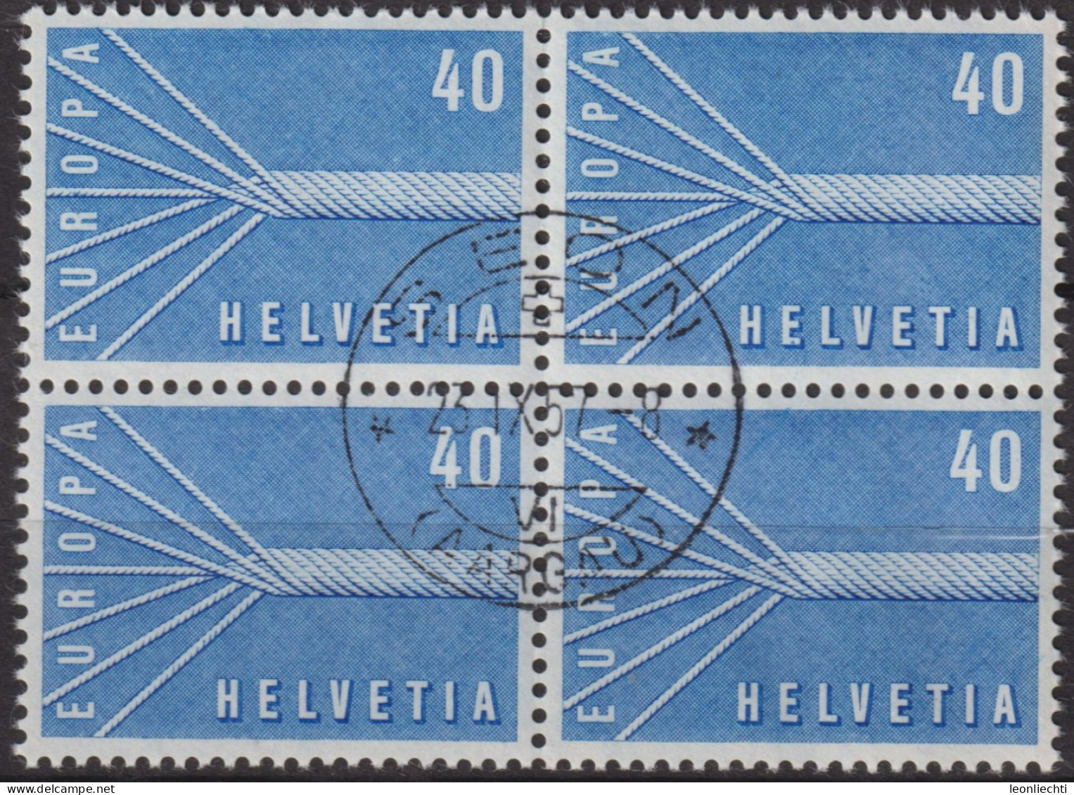 1957 Schweiz ° Mi:CH 647, Yt:CH 596, Zum:CH 333,  EUROPA, Europa (C.E.P.T.) 1957 - Seil (° SEON ) - Oblitérés