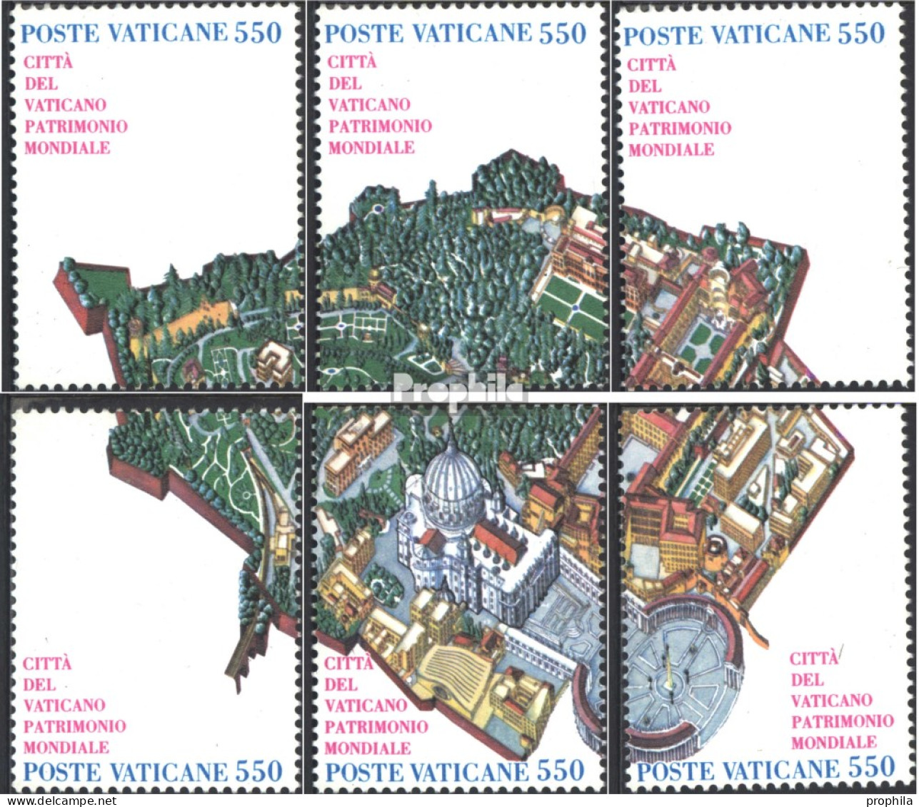 Vatikanstadt 883-888 (kompl.Ausg.) Postfrisch 1986 Kulturgut - Ungebraucht