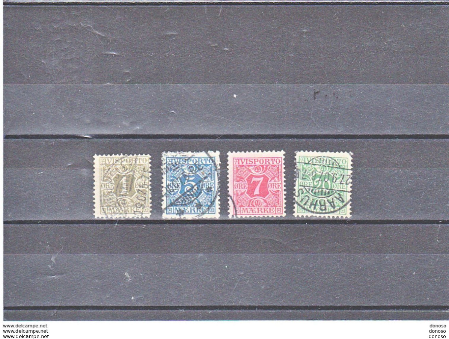 DANEMARK 1907 JOURNAUX Yvert 1-3, 5 Oblitéré, Cote : 28 Euros - Used Stamps