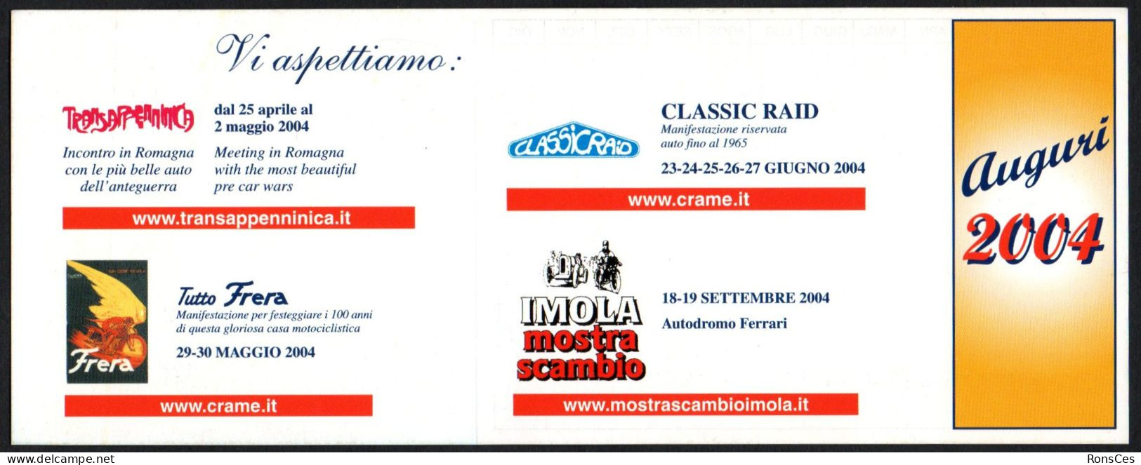 ITALIA 2004 - CALENDARIO TASCABILE - C.R.A.M.E. - CLUB ROMAGNOLO AUTO E MOTO D'EPOCA - I - Klein Formaat: 2001-...