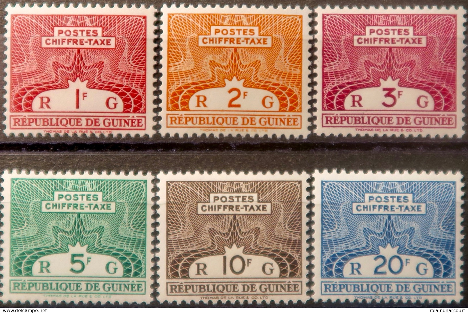 R2253/708 - GUINEE - 1959 - TIMBRES TAXE - SERIE COMPLETE - N°1 à 6 NEUFS* - Guinée (1958-...)