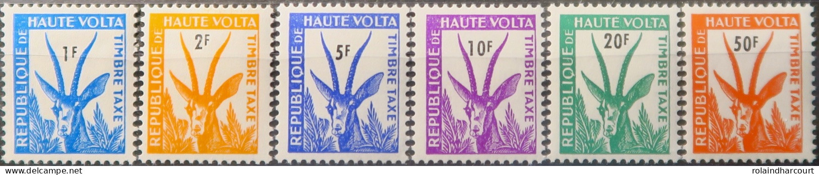 R2253/710 - HAUTE VOLTA - 1962 - TIMBRES TAXE - SERIE COMPLETE - N°21 à 26 NEUFS* - Alto Volta (1958-1984)