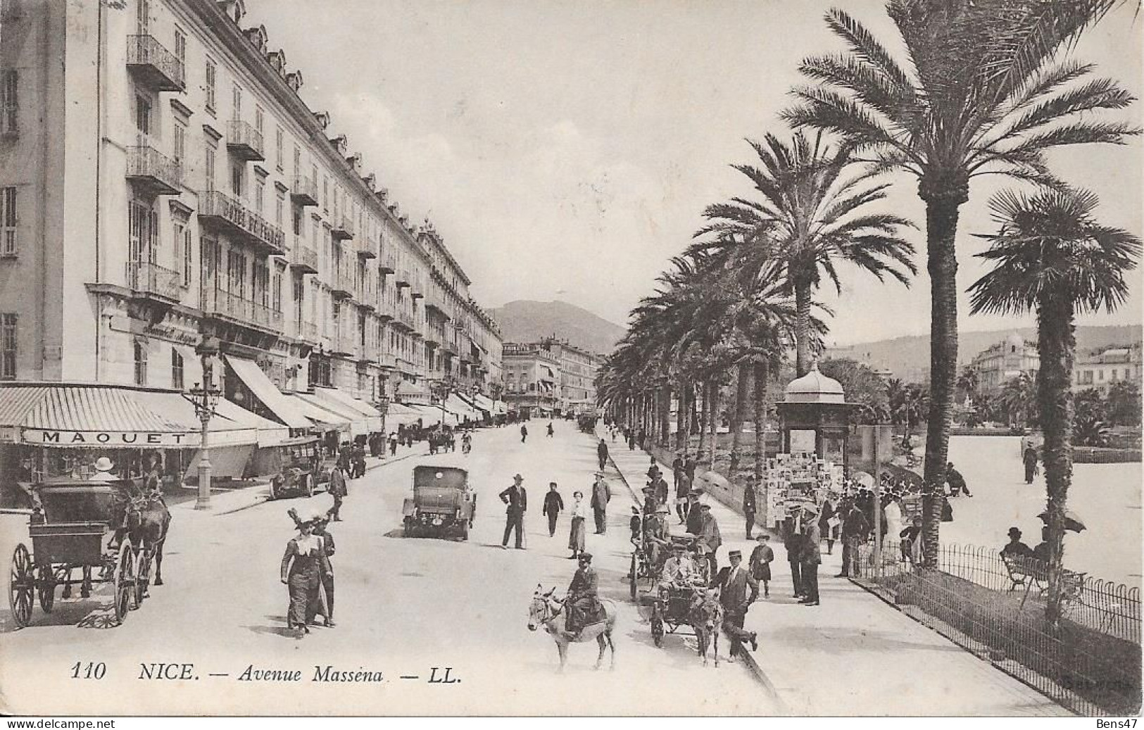 06 Nice Avenue Masséna - Transport Urbain - Auto, Autobus Et Tramway