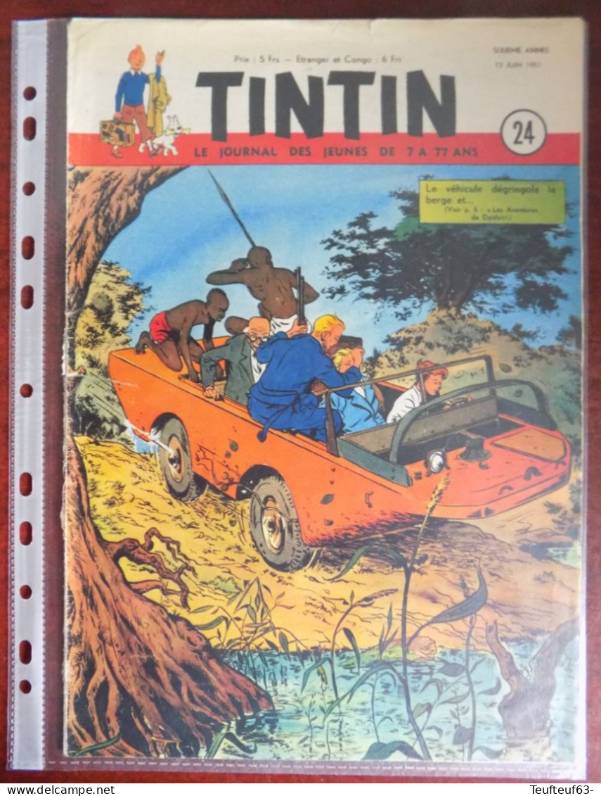 Tintin N° 24/1951 Couv. Weinberg - Kuifje