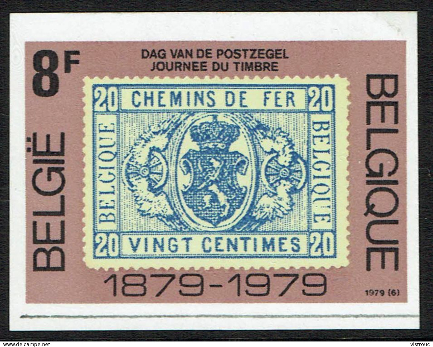 COB 1929 - ND - Cote: 12,50 € - Journée Du Timbre: Timbre De Chemin De Fer Sur Timbre - 1979. - 1961-1980