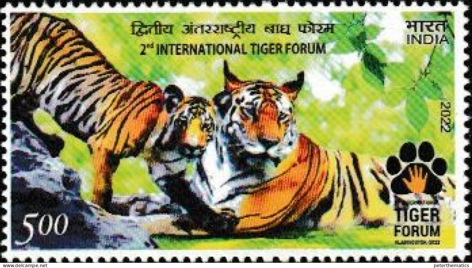 INDIA, 2022, MNH,TIGERS, TIGER FORUM,1v - Roofkatten