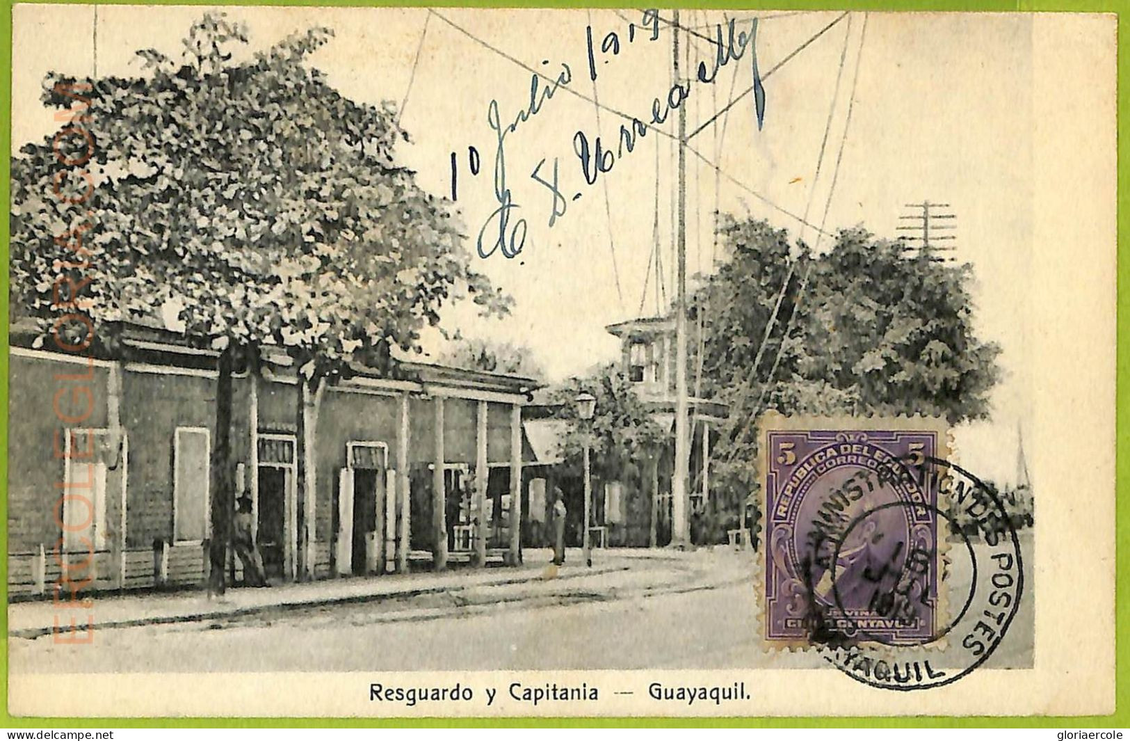 17234  - ECUADOR-  VINTAGE POSTCARD - Guayaquil - 1919 - Ecuador