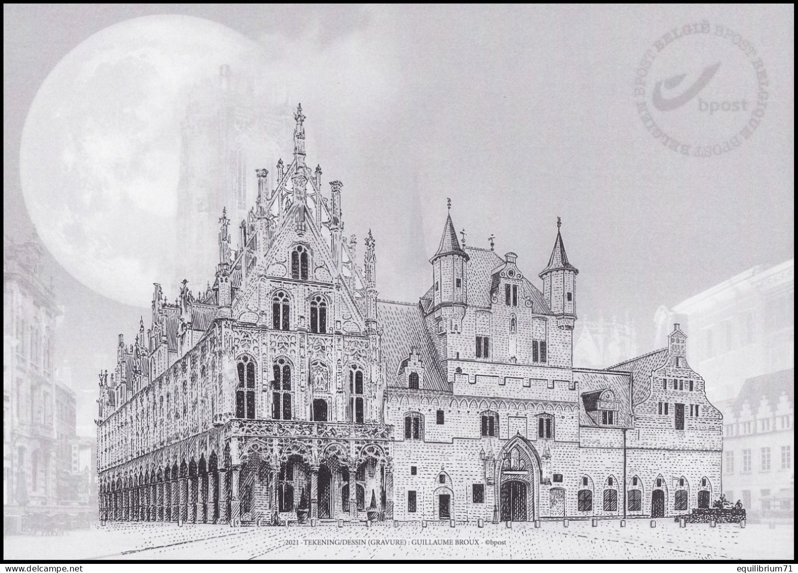 Feuillet NB/ZW Velletje** - 4993(BL297) - Places De Malines/Pleinen Van Mechelen/Plätze Von Mechelen/Squares Of Mechelen - Folletos Blanco Y Negro [ZN & GC]