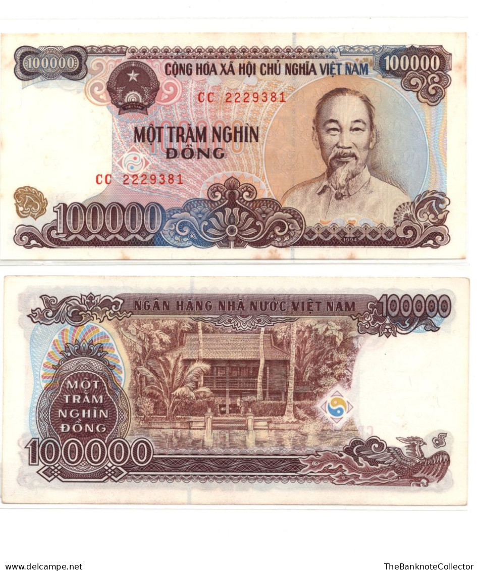 Vietnam 100000 Dong 1994 P-117 UNC Foxed Margin - Vietnam