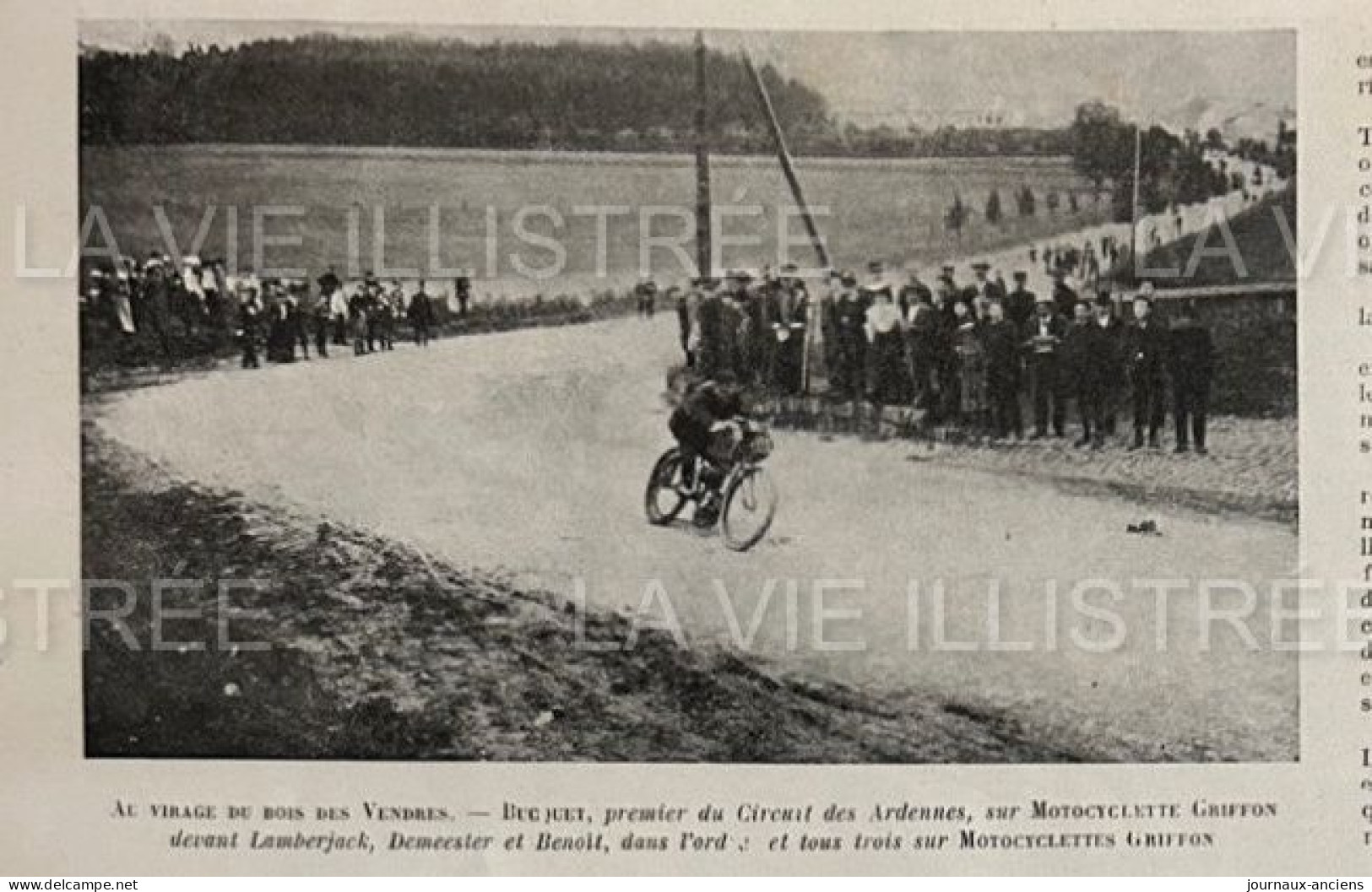 1905 COURSE AUTOMOBILE - LE CIRCUIT DES ARDENNES - VAINQUEUR HÉMERY SUR DARRACQ - TART - WAGNER - LE BLON - 1900 - 1949