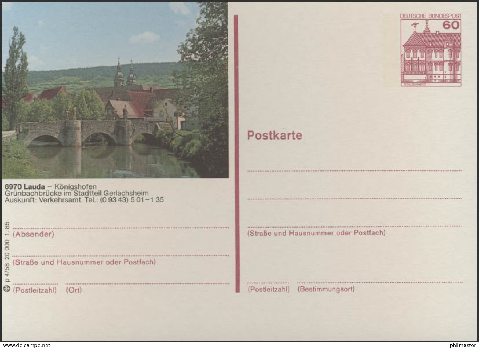 P138-p4/058 6970 Lauda-Königshofen, Gerlachsheim ** - Cartes Postales Illustrées - Neuves