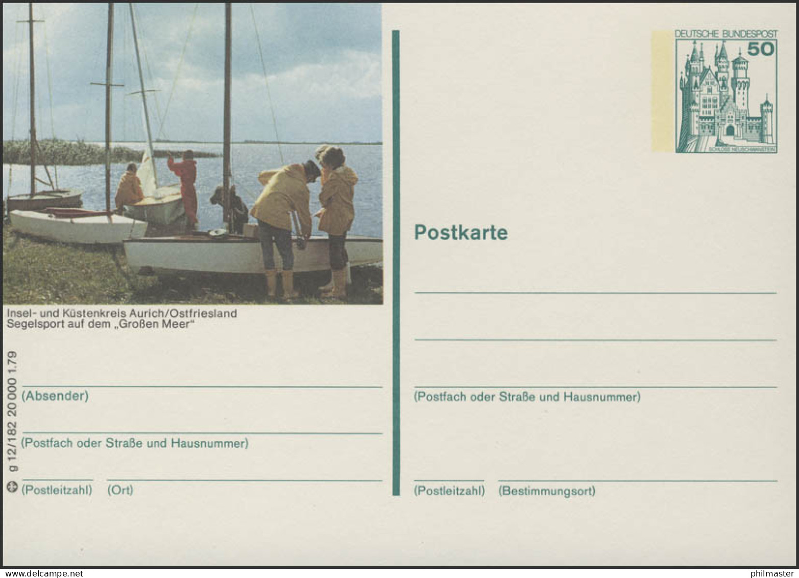 P129-g12/182 2960 Aurich/Norderney, Segelboote ** - Geïllustreerde Postkaarten - Ongebruikt