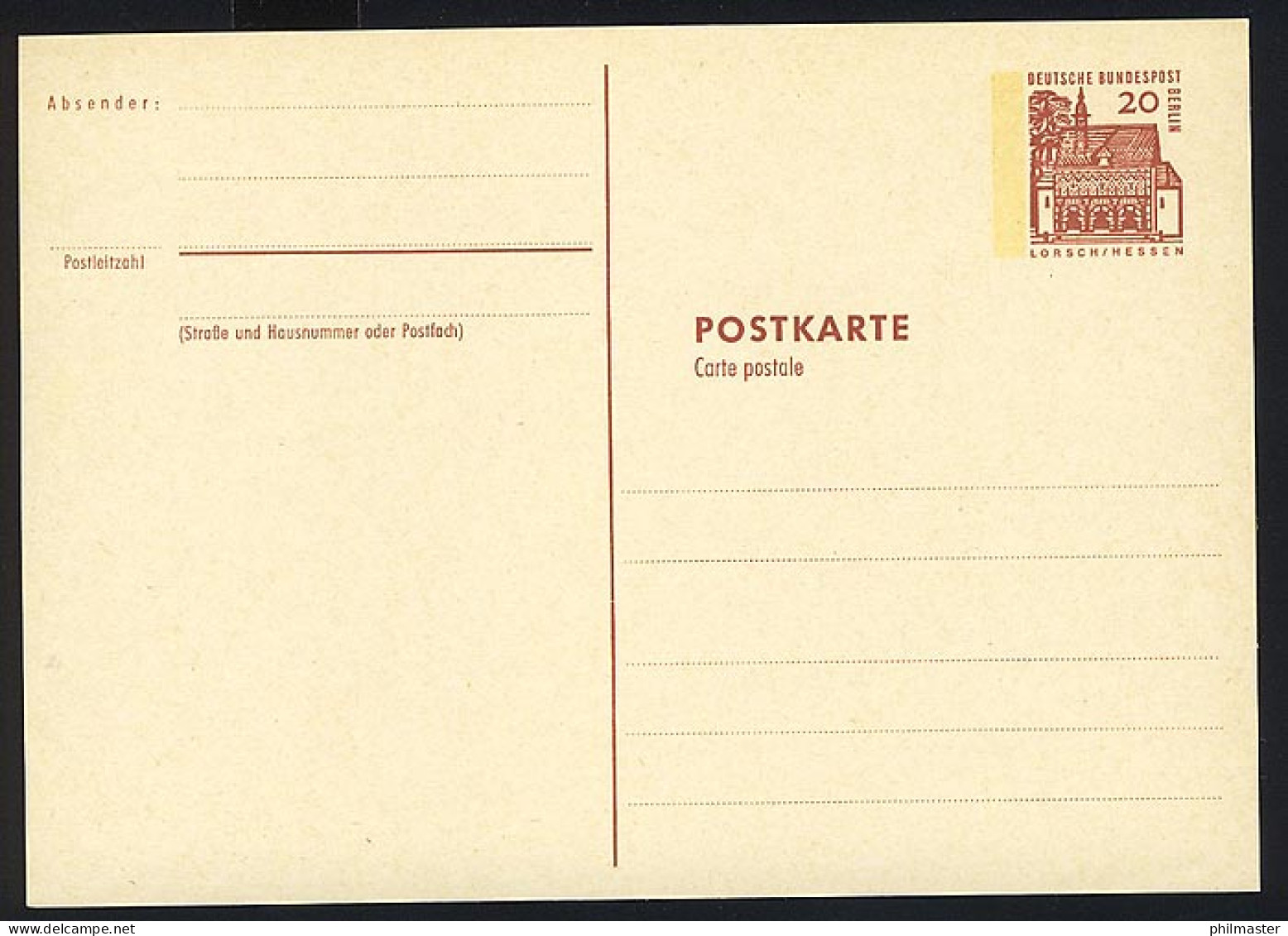 P 65 - Bauten 20 Pf Rotbraun ** - Other & Unclassified