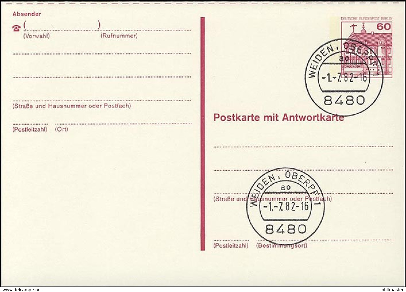 P 125 I - BuS 60/60 Pf Buchdruck VS-O Weiden - Otros & Sin Clasificación