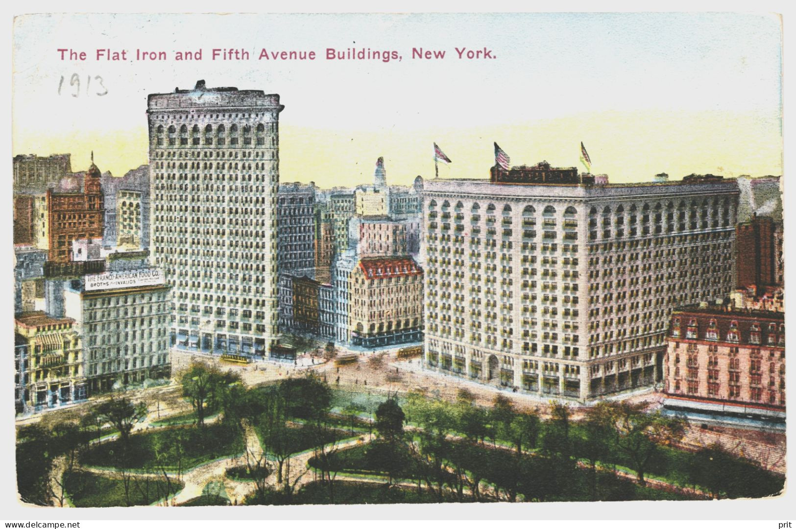 The Flat Iron Fifth Avenue Buildings New York USA 1913 Used Postcard To Finland. Publ: Success Post Card Co, NY No 1066 - Manhattan