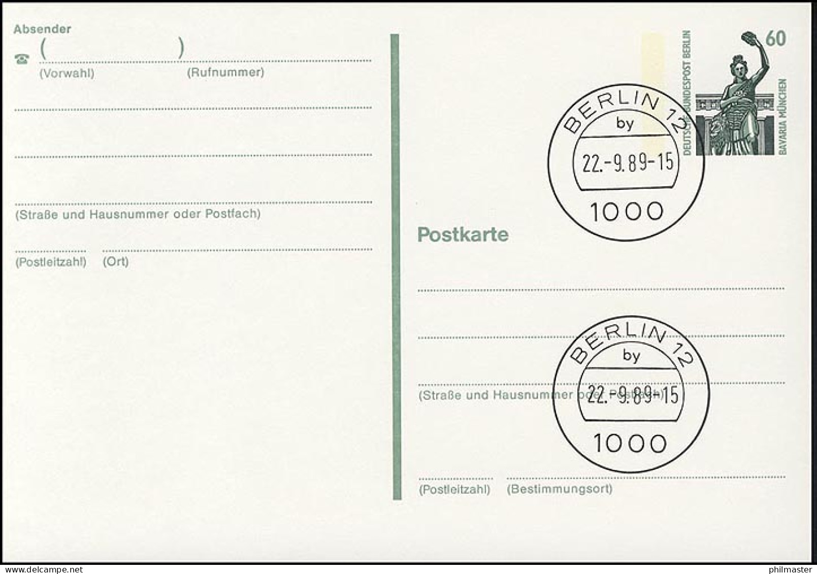 P 130 - SWK 60 Pf Leuchtbalken Dicht Am Wertfeld, VS-O Berlin - Other & Unclassified