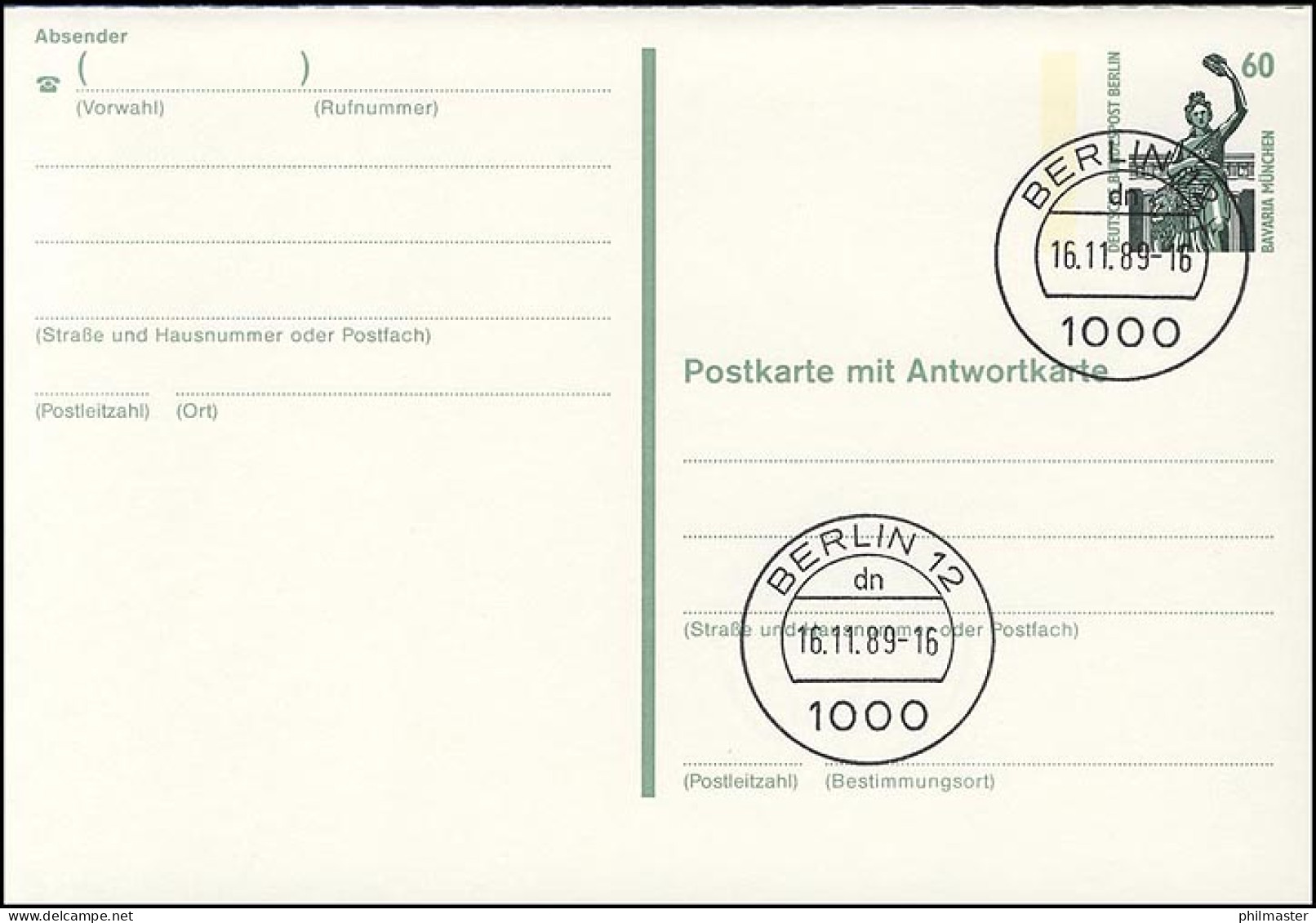 P 133 - SWK 60/60 Pf Leuchtbalken Dicht Am Wertfeld, VS-O Berlin - Other & Unclassified