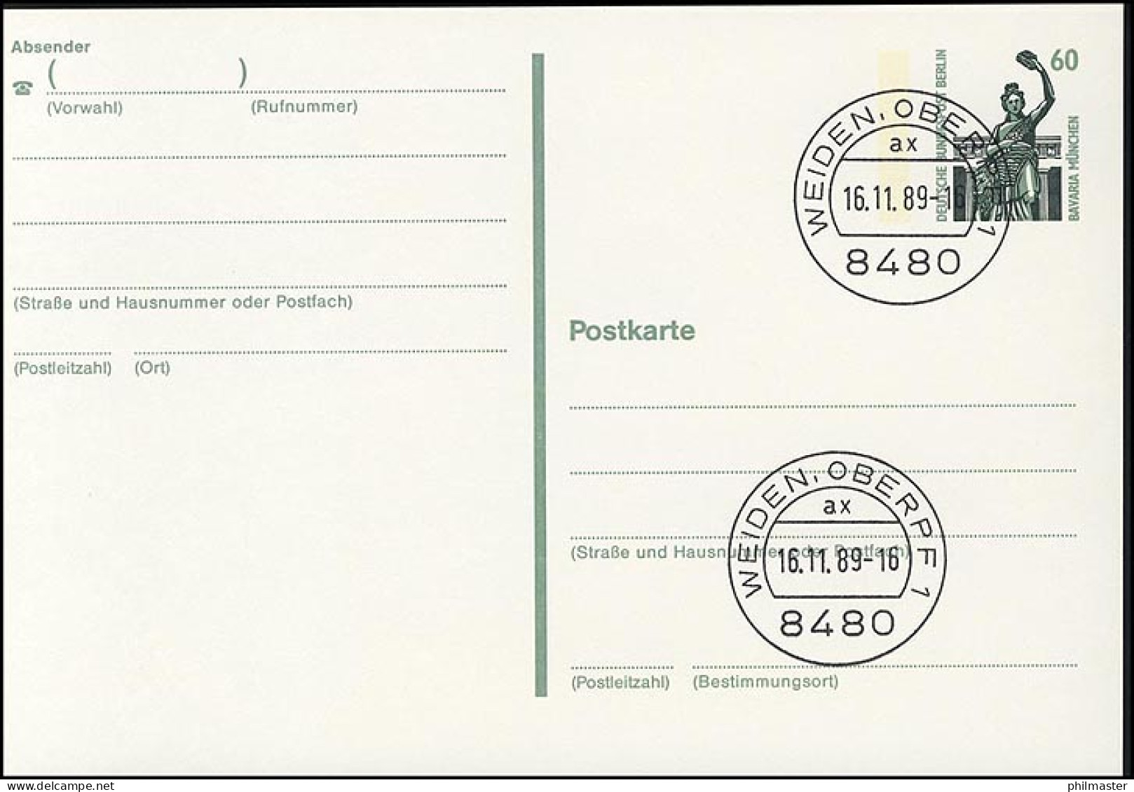 P 130 - SWK 60 Pf Leuchtbalken Dicht VS-O Weiden - Other & Unclassified