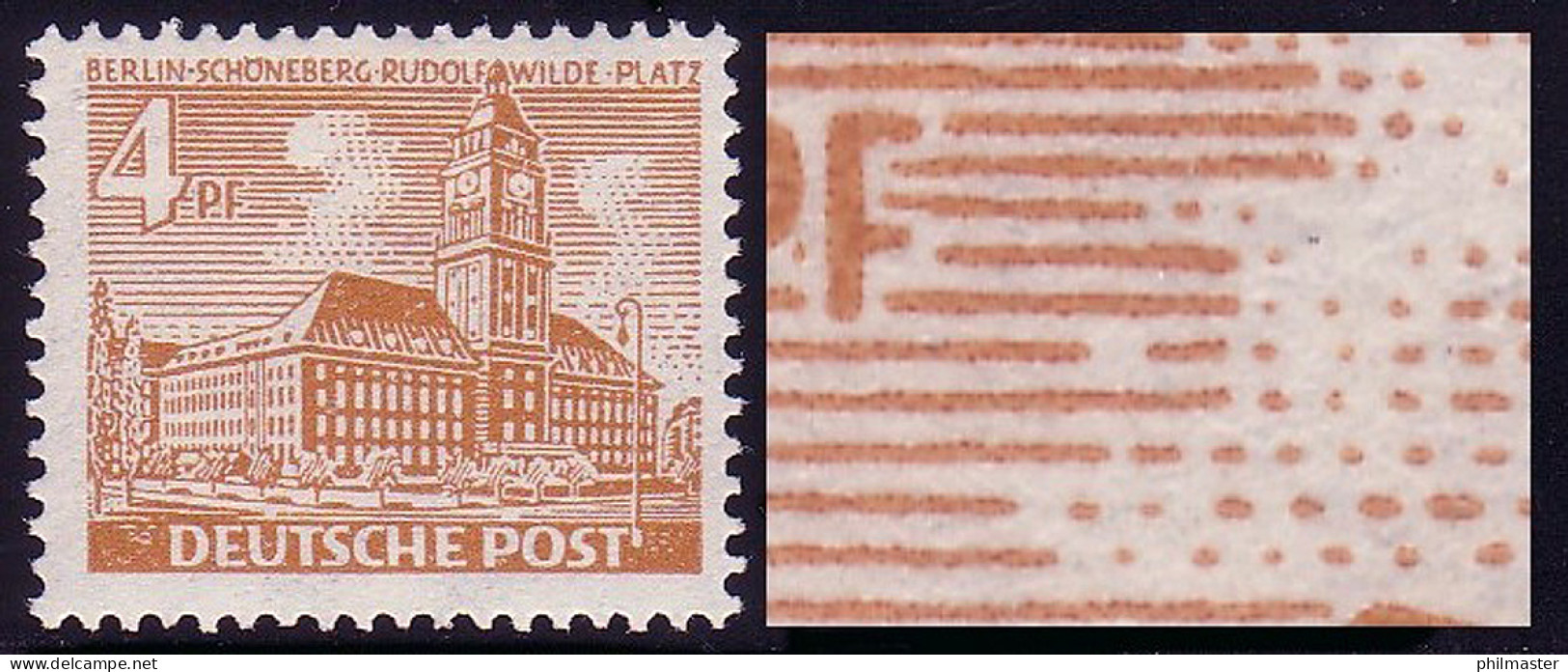 43II Berliner Bauten 4 Pf - PLF II [PM 1] ** Postfrisch - Variedades Y Curiosidades