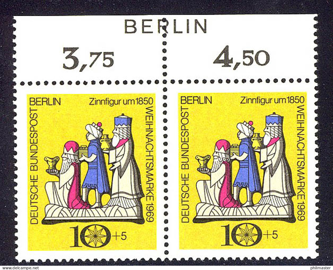 352 Weihnachten 1969 - Paar Mit BERLIN-Zudruck ** Postfrisch - Unused Stamps