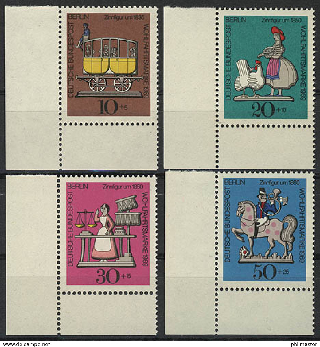 348-351 Wofa Zinnfiguren 1969, Ecke U.l. Satz ** - Unused Stamps