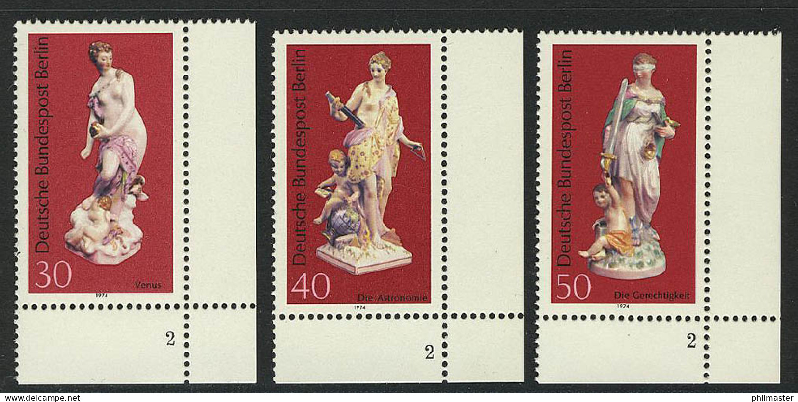 478-480 Berliner Porzellan 1974, FN2 Satz ** - Unused Stamps