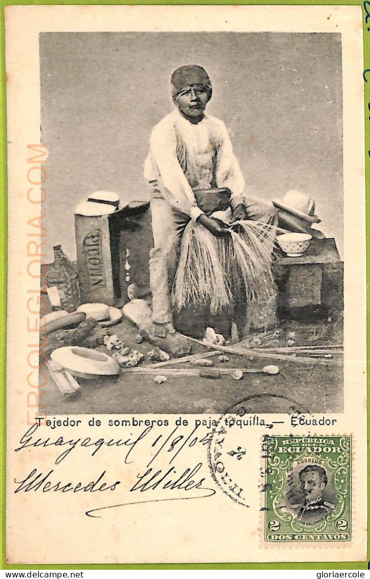 Aa5638 - ECUADOR - Vintage Postcard - ETHNIC - Indios - 1903 - Ecuador