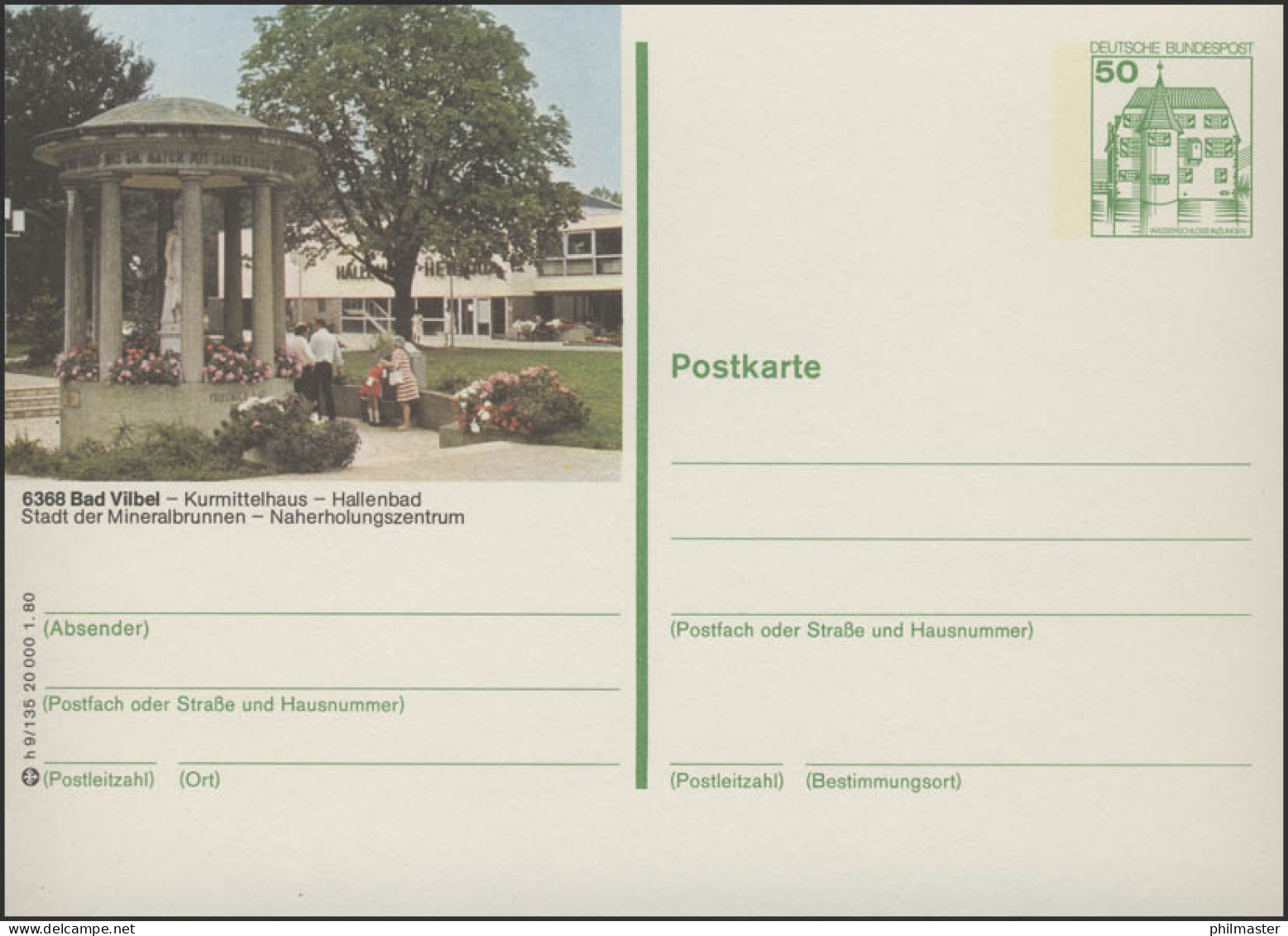 P130-h9/135 6368 Bad Vilbel, Kurpark, ** - Geïllustreerde Postkaarten - Ongebruikt