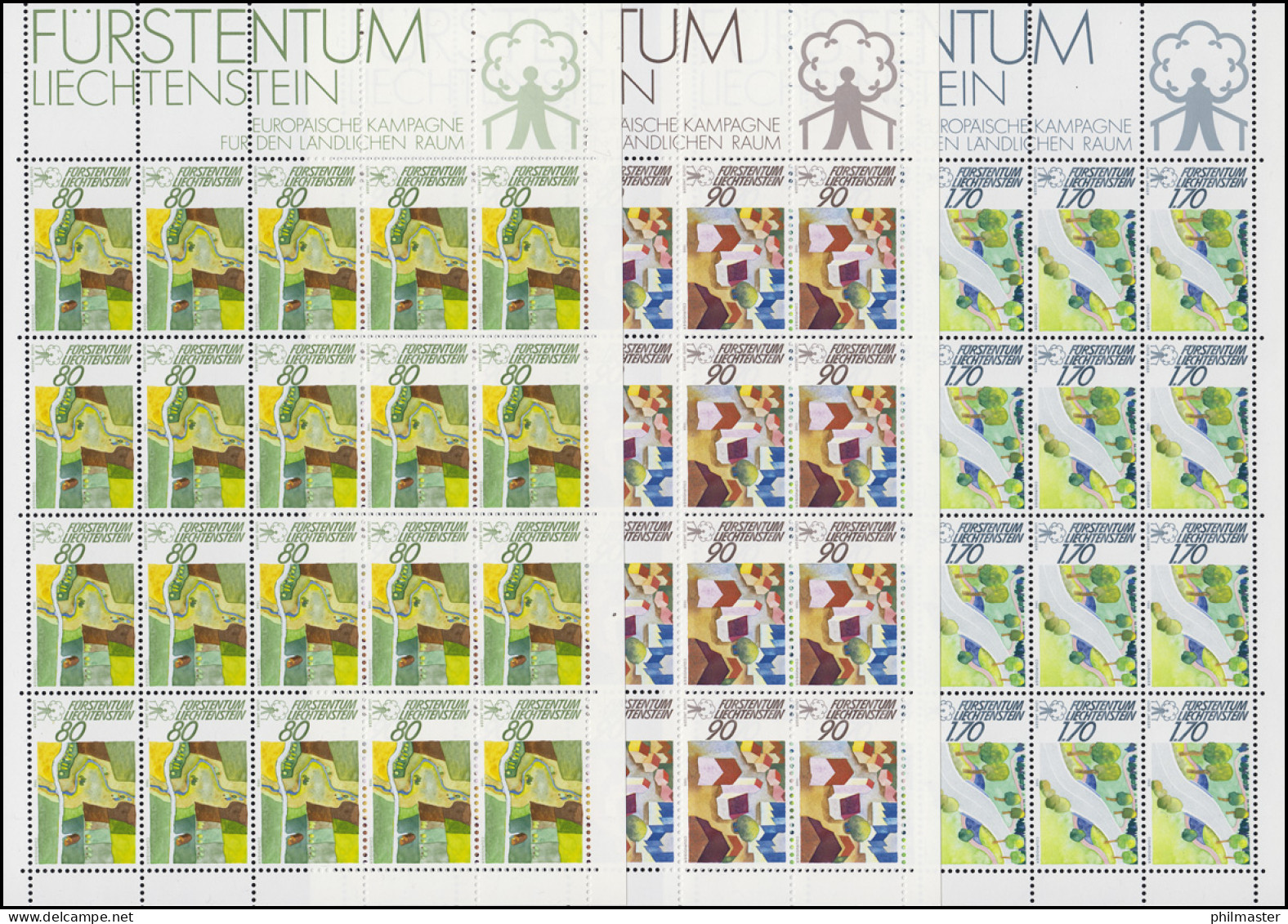 939-941 Europäische Kampagne Für Den Ländlichen Raum, Kleinbogen-Satz ** - Unused Stamps