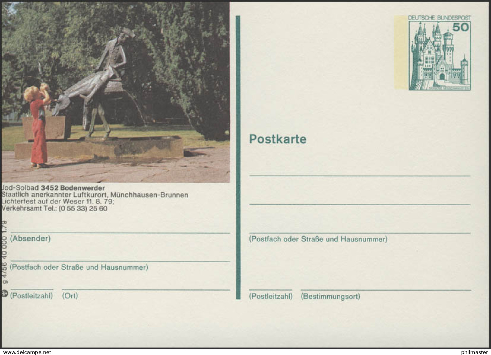 P129-g4/056 - 3452 Bodenwerder, Münchhausen-Brunnen ** - Cartes Postales Illustrées - Neuves