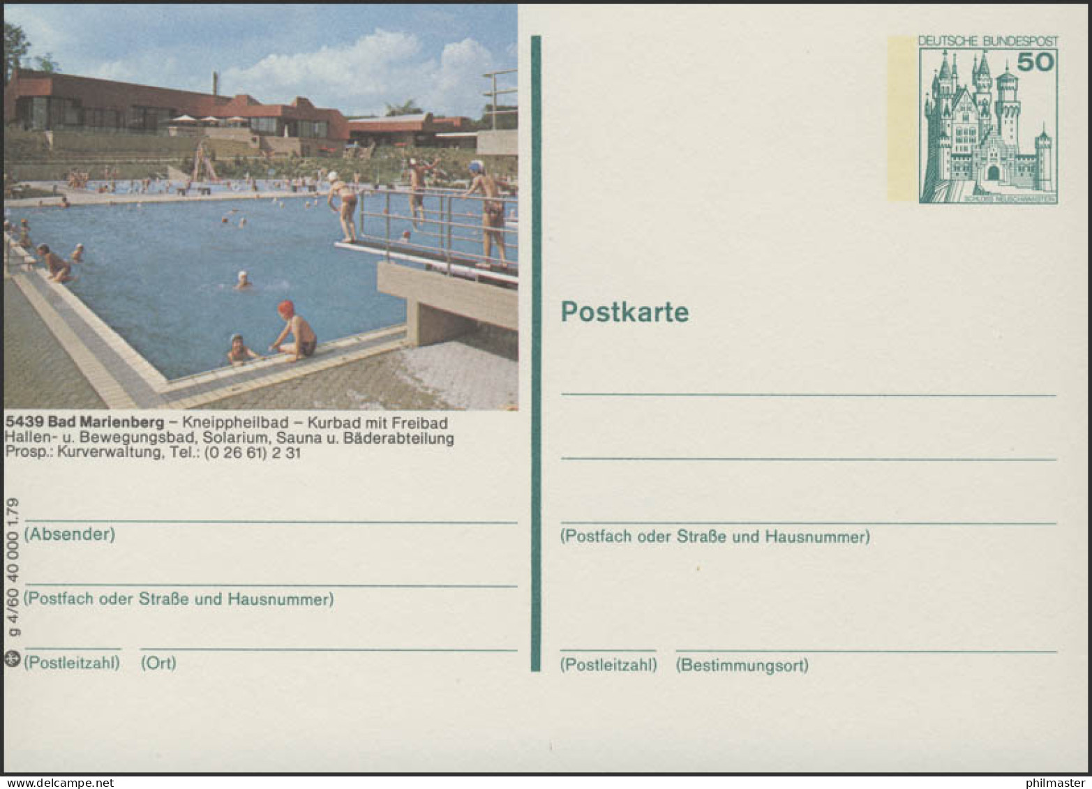 P129-g4/060 - Bad Marienberg, Freibad ** - Cartes Postales Illustrées - Neuves