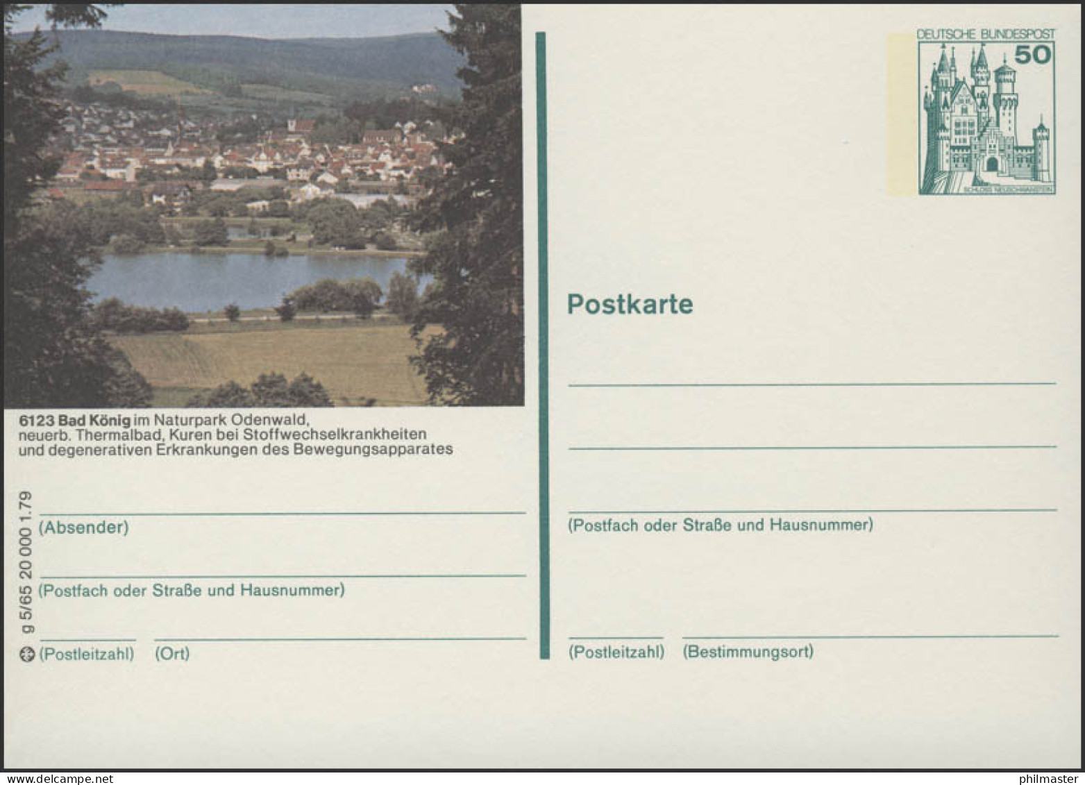 P129-g5/065 - 6123 Bad König, Panorama Mit See ** - Geïllustreerde Postkaarten - Ongebruikt