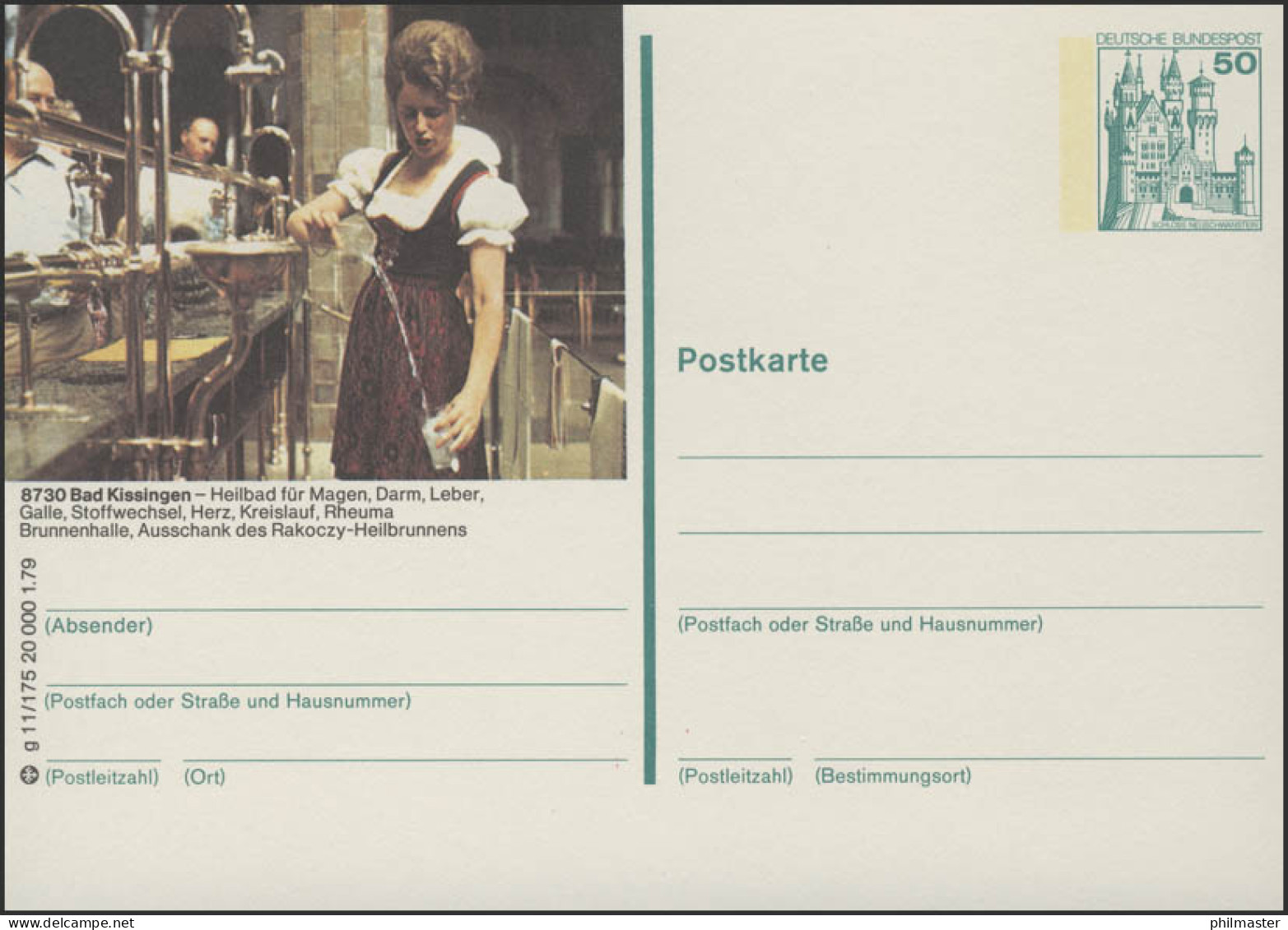 P129-g11/175 - 8730 Bad Kissingen, Brunnenhalle ** - Cartes Postales Illustrées - Neuves