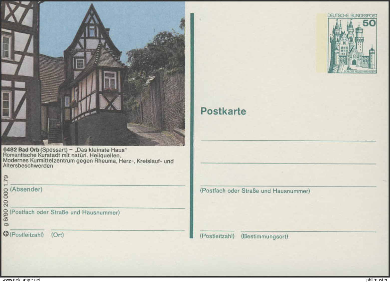 P129-g6/090 - Bad Orb, Das Kleinste Haus ** - Cartes Postales Illustrées - Neuves