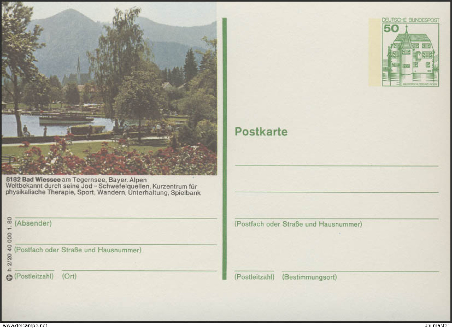 P130-h2/020 - 8182 Bad Wiessee, Ansicht Mit Tergernsee ** - Illustrated Postcards - Mint