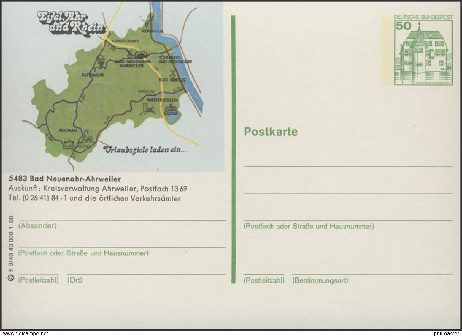 P130-h3/040 - 5483 Bad Neuenahr-Ahrweiler, Grafik ** - Bildpostkarten - Ungebraucht