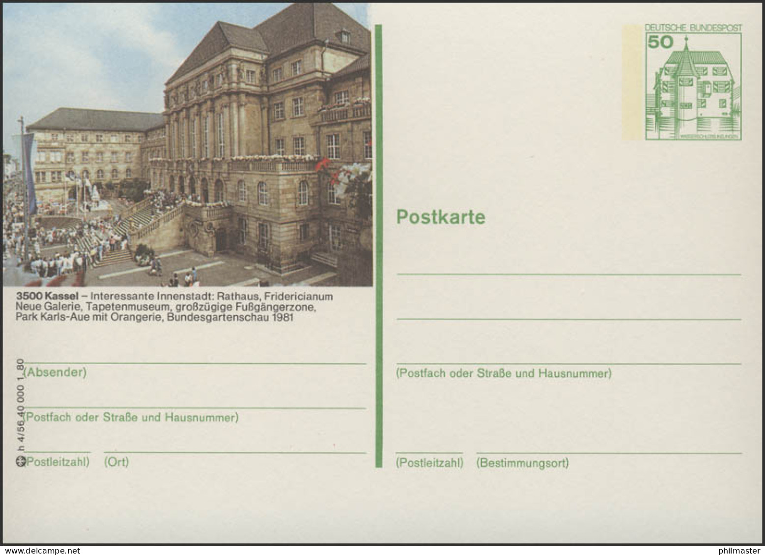 P130-h4/056 - 3500 Kassel, Rathaus ** - Cartes Postales Illustrées - Neuves