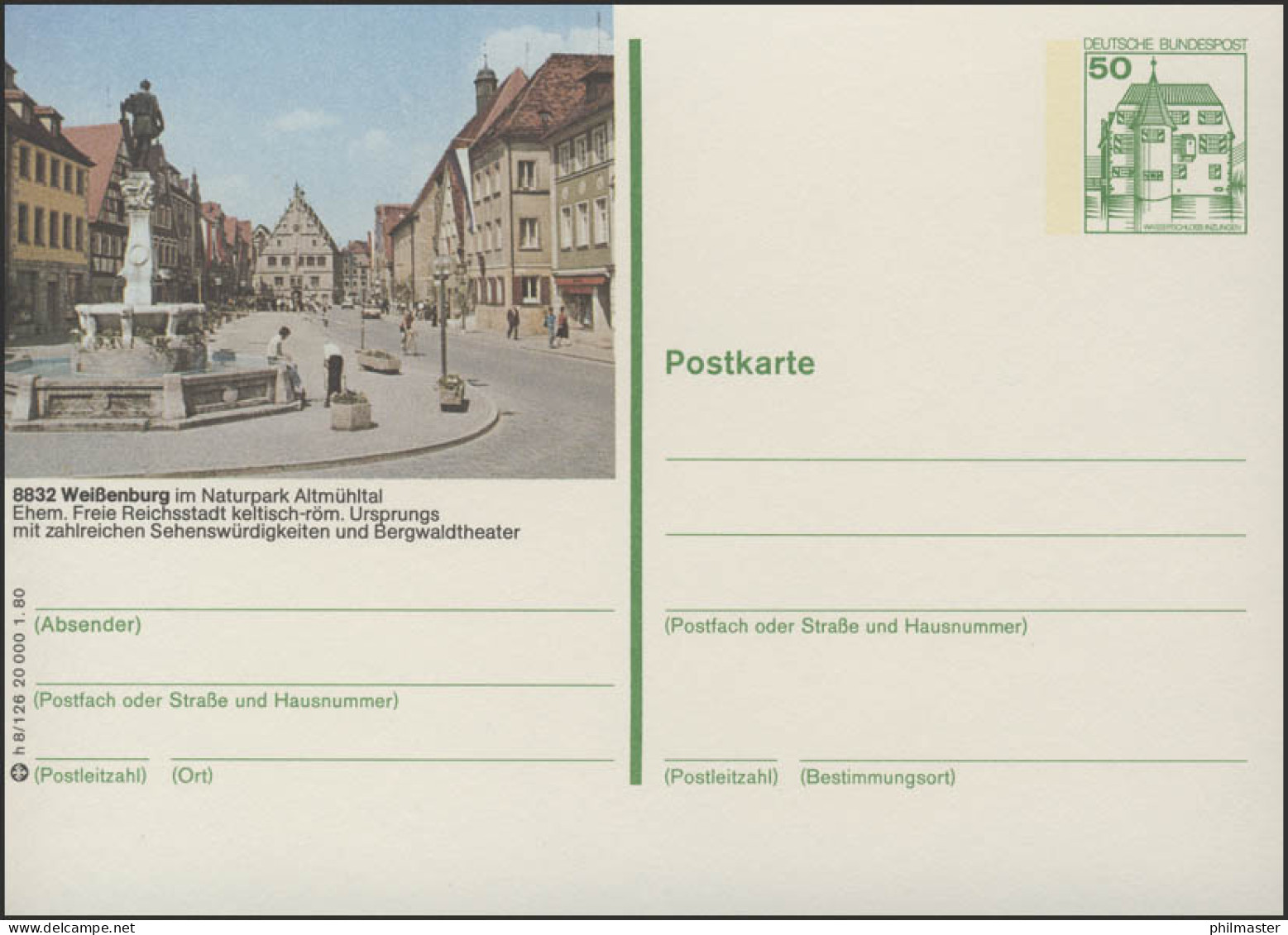 P130-h8/126 - 8832 Weißenburg, Rathaus ** - Cartes Postales Illustrées - Neuves