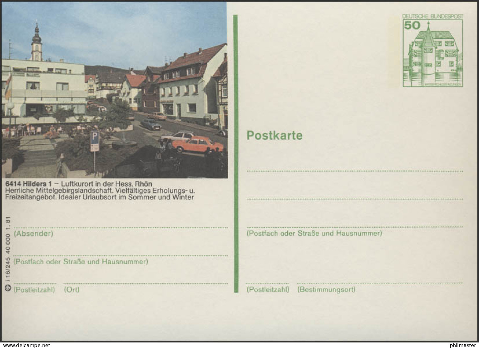 P134-i16/245 - 6414 Hilders, Innenstadt ** - Illustrated Postcards - Mint
