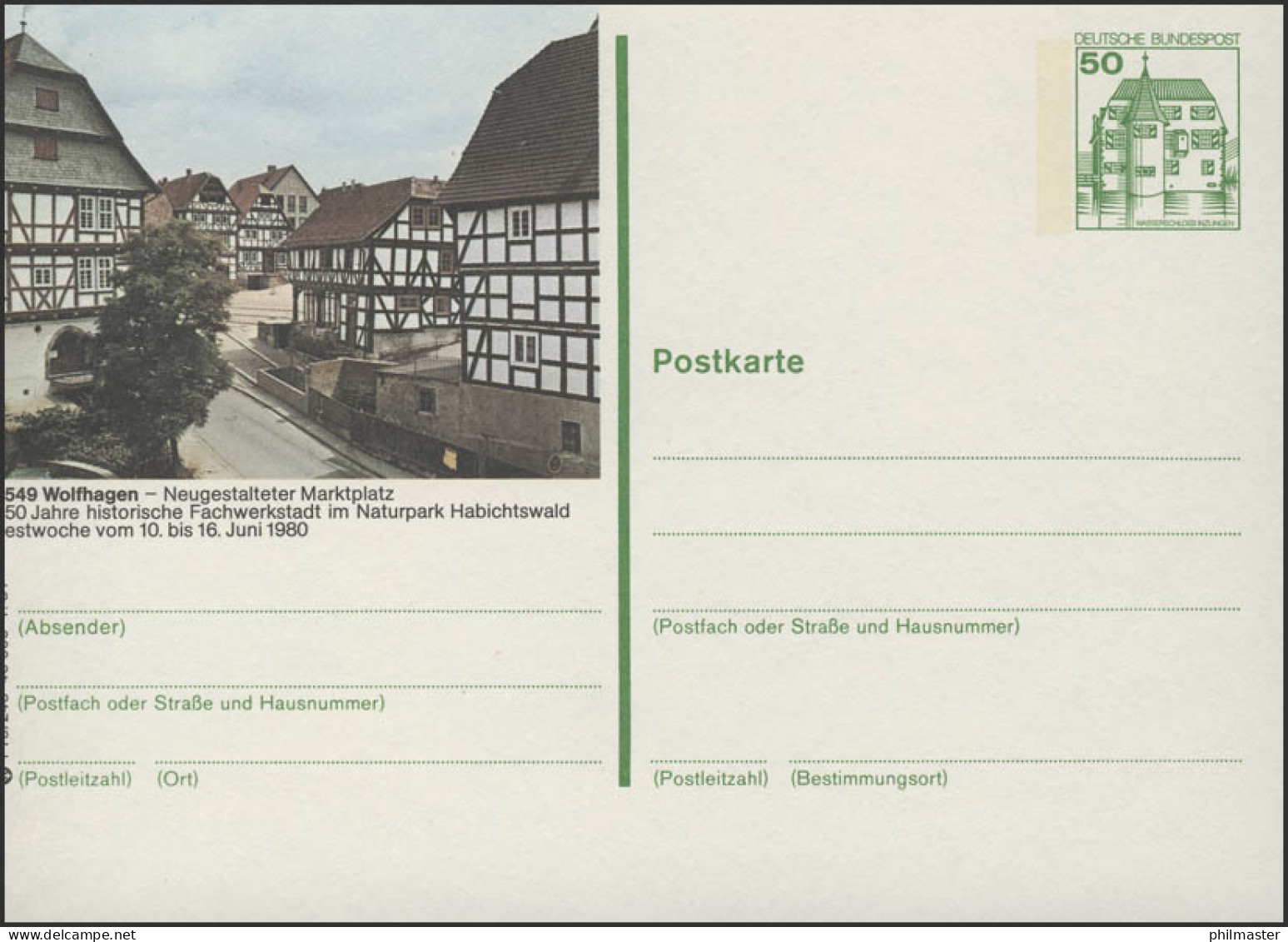 P134-i16/243 - 3549 Wolfhagen, Marktplatz ** - Illustrated Postcards - Mint