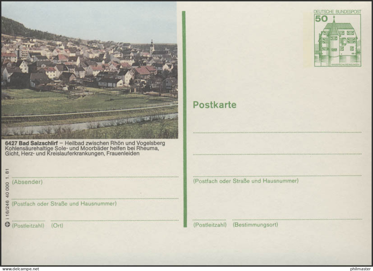 P134-i16/246 - 6427 Bad Salzschlirf, Ortsansicht ** - Bildpostkarten - Ungebraucht