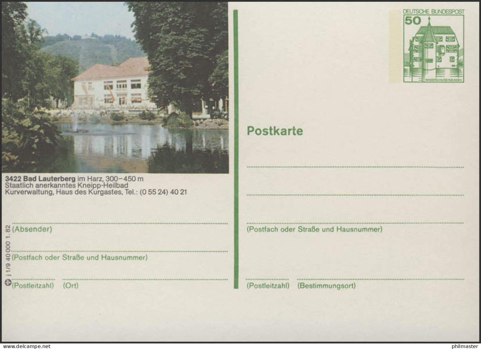 P134-j1/009 - 3422 Bad Lauterberg Kurhaus Und Hausberg ** - Geïllustreerde Postkaarten - Ongebruikt