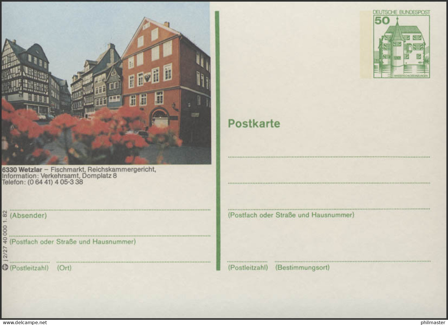 P134-j2/027 - 6330 Wetzlar, Fischmarkt ** - Illustrated Postcards - Mint