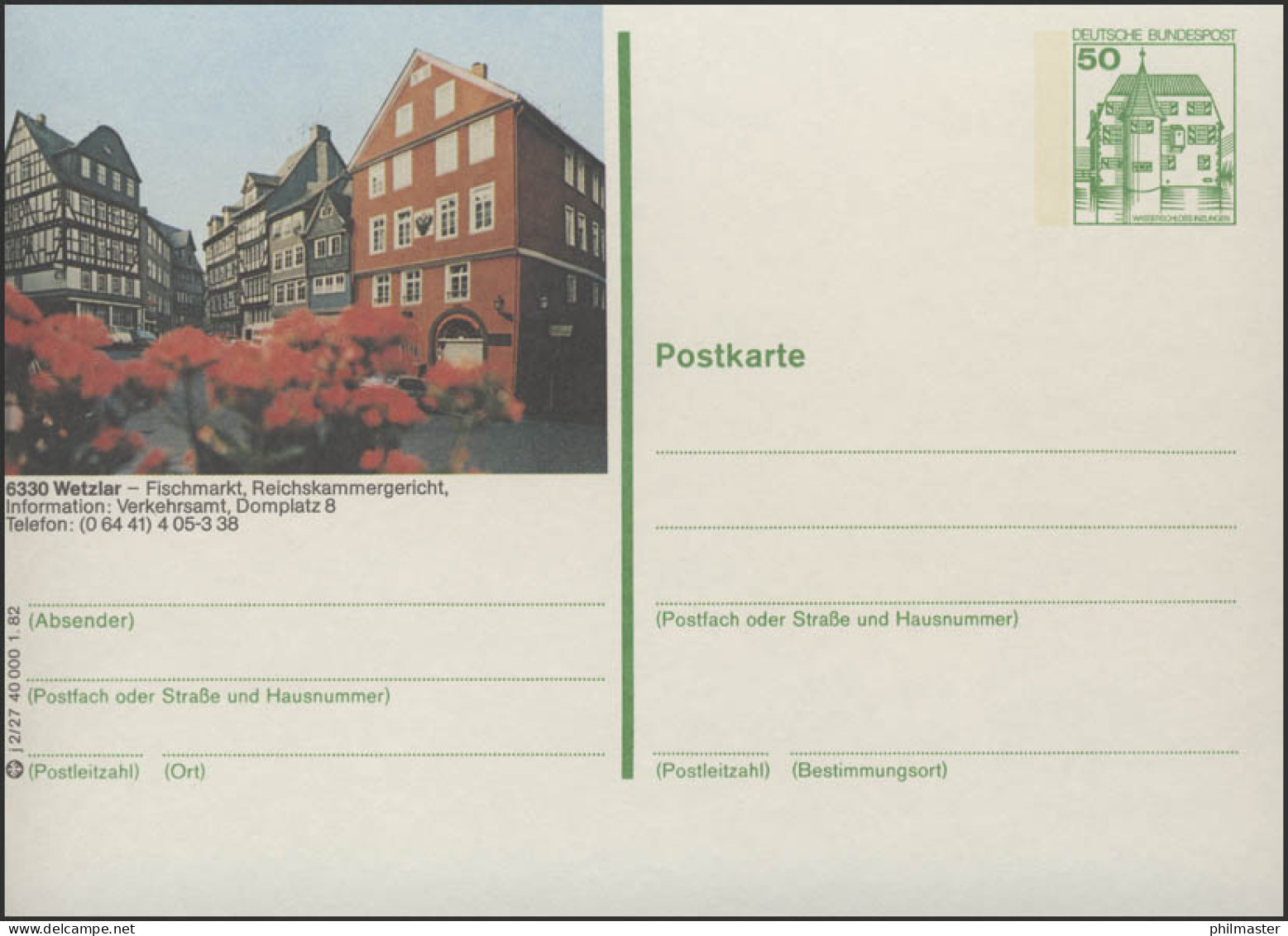 P134-j2/027 - 6330 Wetzlar, Fischmarkt ** - Cartes Postales Illustrées - Neuves