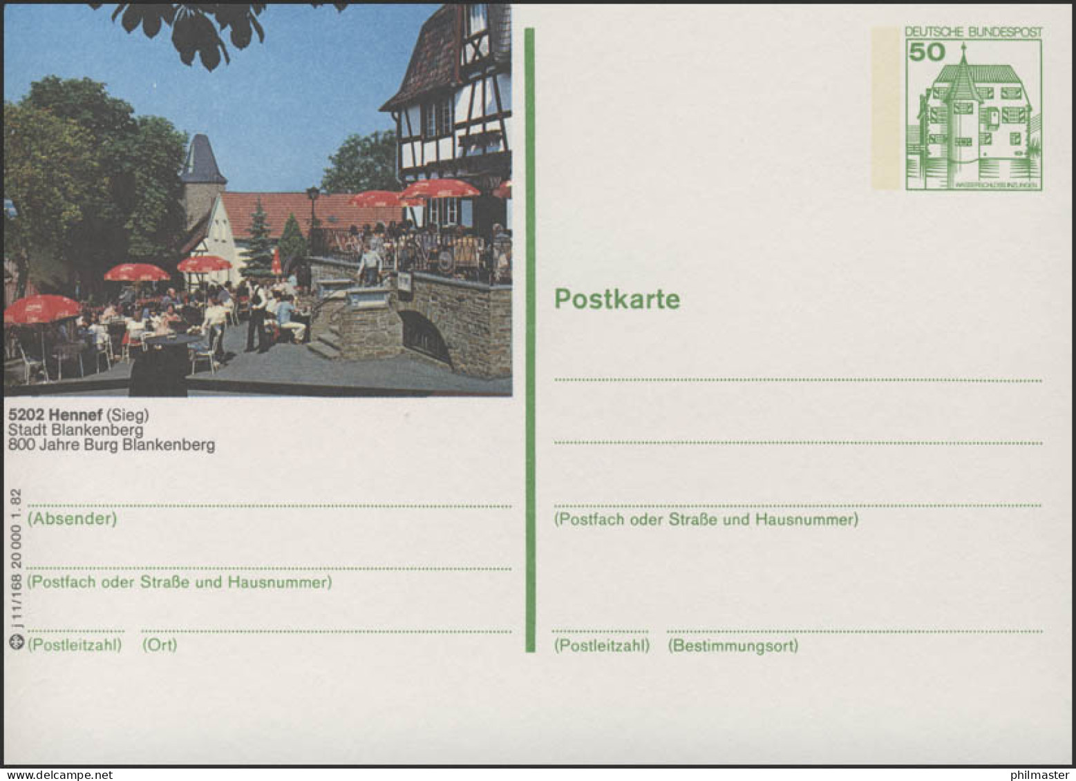 P134-j11/168 - 5202 Hennef, Stadt Blankenberg ** - Cartes Postales Illustrées - Neuves