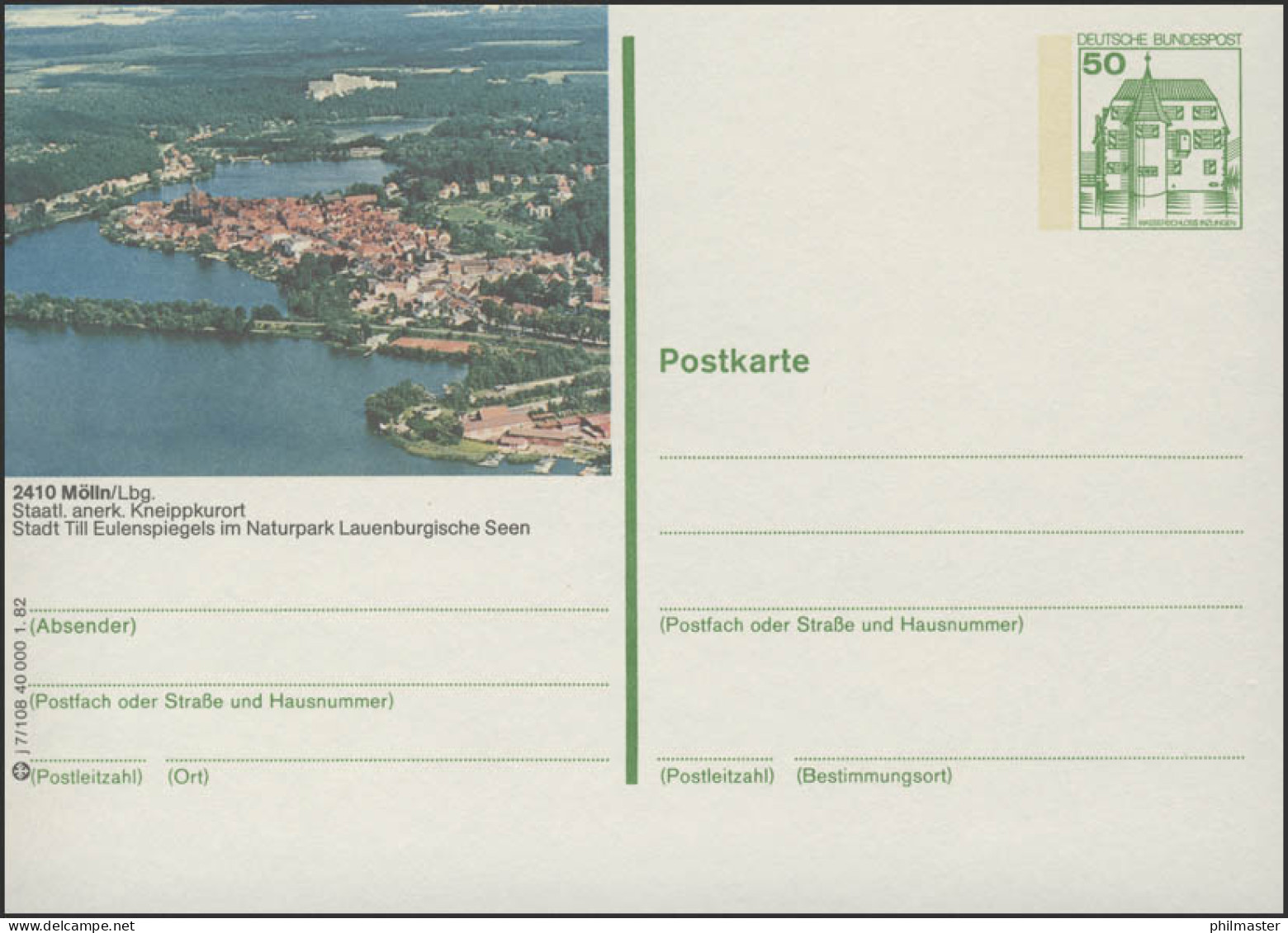 P134-j7/108 - 2410 Mölln, Stadtansicht Mit See ** - Illustrated Postcards - Mint